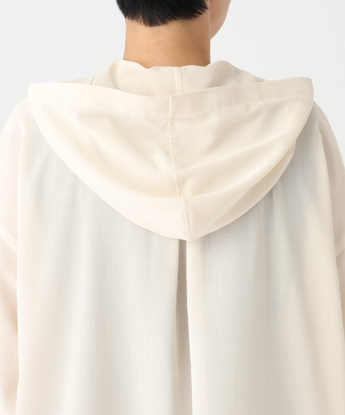 Elura(エルーラ)の「アイロンいらずフードシャツ/659651(シャツ/ブラウス・レディース・オフホワイト/ブラウン/ピンク/ブラック・FREE)」の10枚目の写真