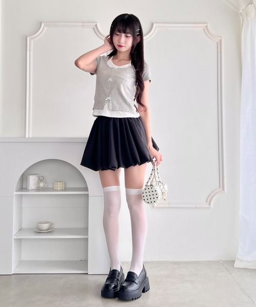 Loueme(ルエム)の「【5色展開】ドット&無地バルーンミニスカート(スカート・レディース・ブラック/ブラック系その他/ホワイト系その他/ホワイト/グレー系その他・FREE)」の21枚目の写真
