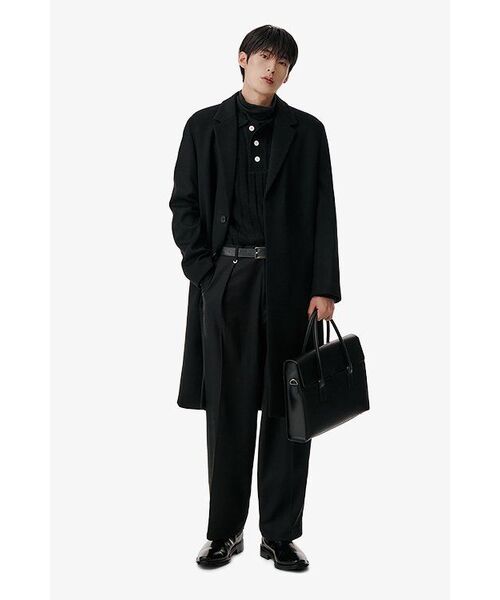 DRAW FIT（ドローフィット）の「プレミアピュアカシミヤヒドゥンシングルコート[ブラック]（チェスターコート・メンズ・その他・SMALL/LARGE/X-LARGE/MEDIUM）」の8枚目の写真