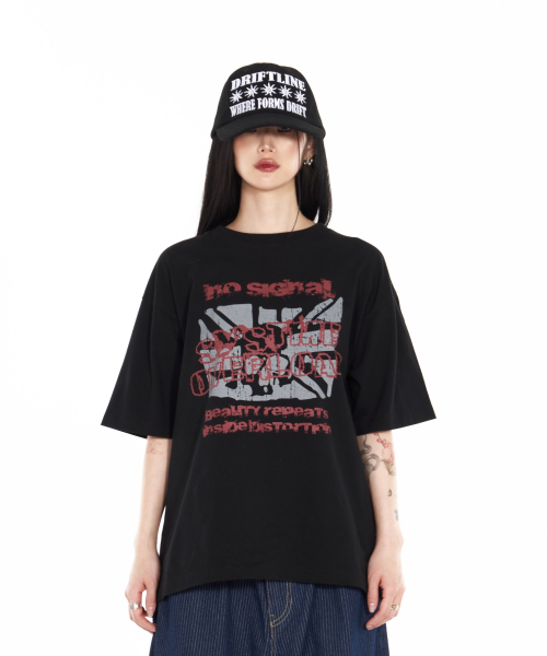 IDWS（アイドンワナセル）の「No Signal T-Shirt Black（Tシャツ/カットソー・レディース・その他・0/1/2）」の6枚目の写真