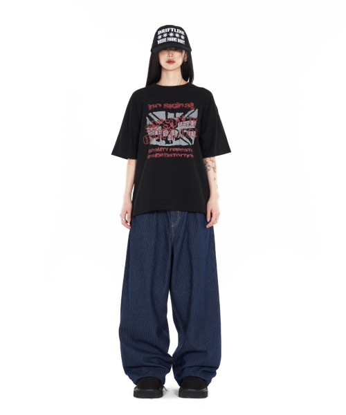 IDWS（アイドンワナセル）の「No Signal T-Shirt Black（Tシャツ/カットソー・レディース・その他・0/1/2）」の7枚目の写真