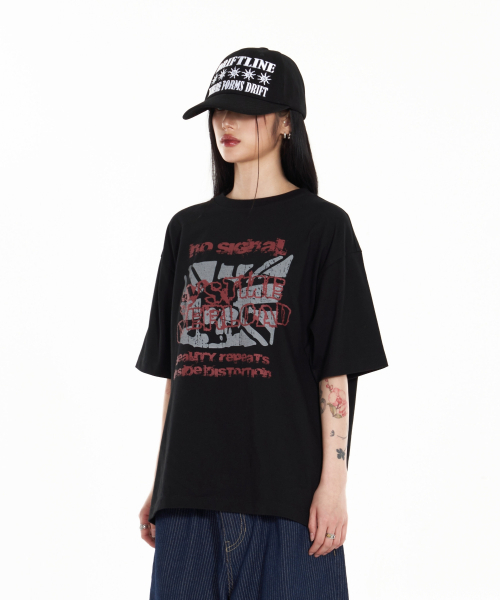 IDWS（アイドンワナセル）の「No Signal T-Shirt Black（Tシャツ/カットソー・レディース・その他・0/1/2）」の13枚目の写真
