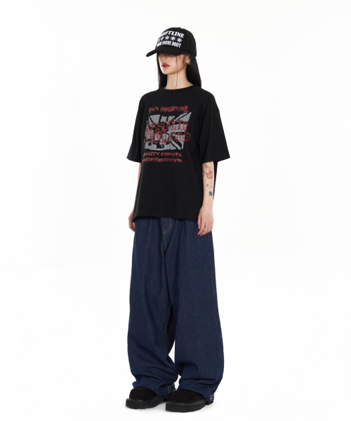 IDWS（アイドンワナセル）の「No Signal T-Shirt Black（Tシャツ/カットソー・レディース・その他・0/1/2）」の14枚目の写真