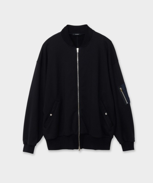 CINOH(チノ)の「HELENE HEAVY SWEAT BOMBER JACKT(その他アウター・メンズ・ブラック/ベージュ・46)」の3枚目の写真