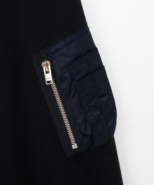 CINOH(チノ)の「HELENE HEAVY SWEAT BOMBER JACKT(その他アウター・メンズ・ブラック/ベージュ・46)」の4枚目の写真