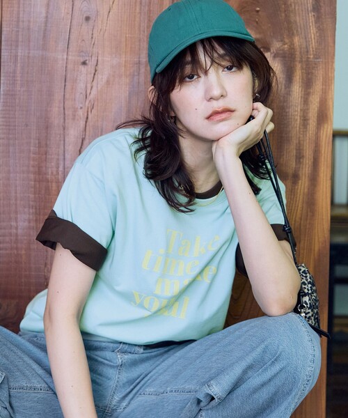 ANY(エニィ)の「ANYファンクションロゴTシャツ(Tシャツ/カットソー・レディース・ホワイト系2/スカイブルー系/ライトグレー系1/ブルー系1/ホワイト系/ホワイト系3/パープル系/ダークブラウン系1/レッド系/ライトオレンジ系1・F)」の14枚目の写真