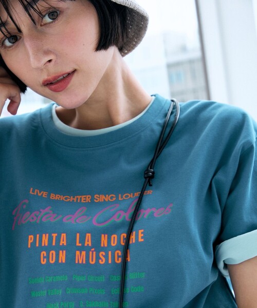 ANY(エニィ)の「ANYファンクションロゴTシャツ(Tシャツ/カットソー・レディース・ホワイト系2/スカイブルー系/ライトグレー系1/ブルー系1/ホワイト系/ホワイト系3/パープル系/ダークブラウン系1/レッド系/ライトオレンジ系1・F)」の19枚目の写真