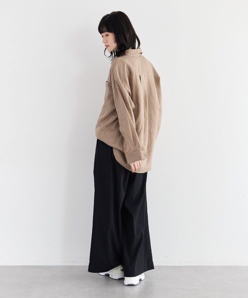 YECCA VECCA(イェッカヴェッカ)の「ドライタッチストレッチワイドパンツ【セットアップ対応】(その他パンツ・レディース・ブラック/ダークベージュ・S/M)」の7枚目の写真