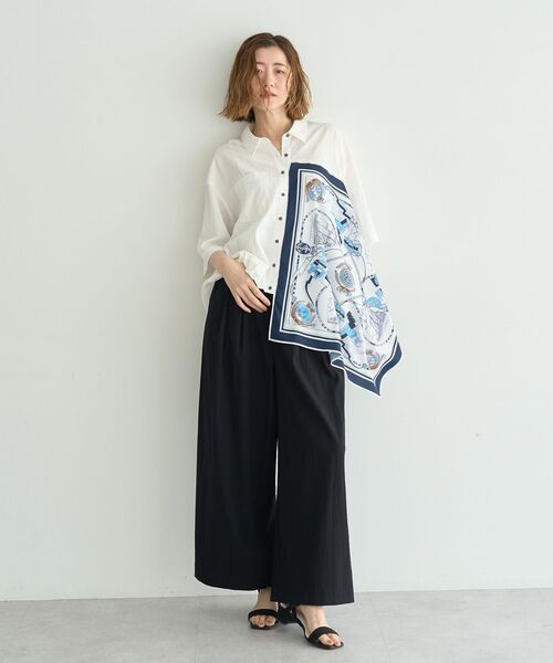YECCA VECCA(イェッカヴェッカ)の「ドライタッチストレッチワイドパンツ【セットアップ対応】(その他パンツ・レディース・ブラック/ダークベージュ・S/M)」の16枚目の写真