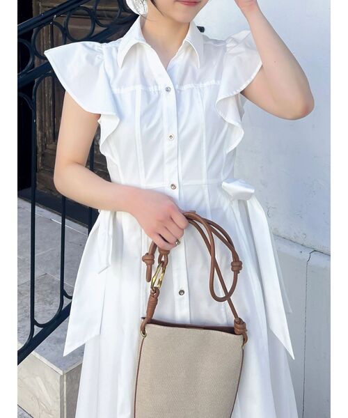 dazzlin(ダズリン)の「ステッチワークコルセットシャツワンピース(ワンピース・レディース・ブルー/オフホワイト・MEDIUM/SMALL)」の15枚目の写真