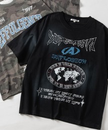 【13】スプレー加工 グラフィックロゴ ユーズドライクTシャツ