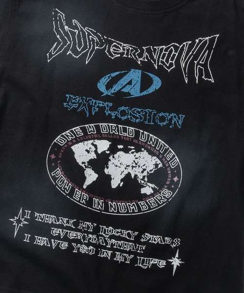 JOHN'S CLOSET(ジョンズクローゼット)の「【13】スプレー加工 グラフィックロゴ ユーズドライクTシャツ(Tシャツ/カットソー・メンズ・ピンク/カーキ/ブラック/アイボリー・MEDIUM/LARGE)」の6枚目の写真