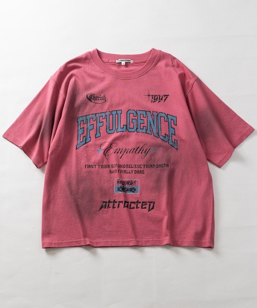JOHN'S CLOSET(ジョンズクローゼット)の「【13】スプレー加工 グラフィックロゴ ユーズドライクTシャツ(Tシャツ/カットソー・メンズ・ピンク/カーキ/ブラック/アイボリー・MEDIUM/LARGE)」の16枚目の写真