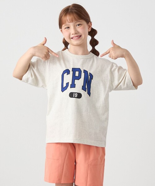 Champion(チャンピオン)の「Champion:〈洗濯機可能〉CPN プリント Tシャツ<KIDS>(Tシャツ/カットソー・キッズ・ナチュラル/ライトブルー/ブラック・120/140/150/130)」の3枚目の写真