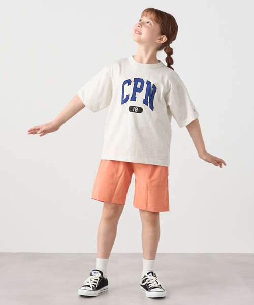 Champion(チャンピオン)の「Champion:〈洗濯機可能〉CPN プリント Tシャツ<KIDS>(Tシャツ/カットソー・キッズ・ナチュラル/ライトブルー/ブラック・120/140/150/130)」の4枚目の写真