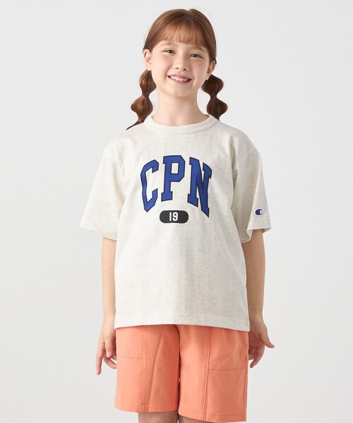 Champion(チャンピオン)の「Champion:〈洗濯機可能〉CPN プリント Tシャツ<KIDS>(Tシャツ/カットソー・キッズ・ナチュラル/ライトブルー/ブラック・120/140/150/130)」の6枚目の写真