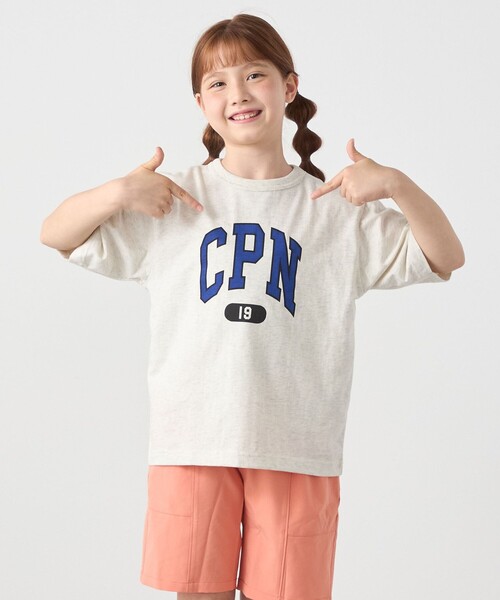 Champion(チャンピオン)の「Champion:〈洗濯機可能〉CPN プリント Tシャツ<KIDS>(Tシャツ/カットソー・キッズ・ナチュラル/ライトブルー/ブラック・120/140/150/130)」の7枚目の写真