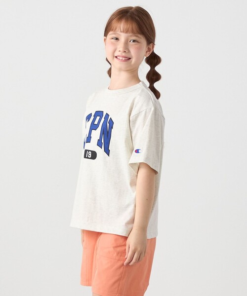 Champion(チャンピオン)の「Champion:〈洗濯機可能〉CPN プリント Tシャツ<KIDS>(Tシャツ/カットソー・キッズ・ナチュラル/ライトブルー/ブラック・120/140/150/130)」の8枚目の写真