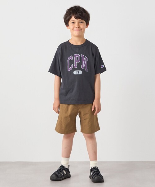 Champion(チャンピオン)の「Champion:〈洗濯機可能〉CPN プリント Tシャツ<KIDS>(Tシャツ/カットソー・キッズ・ナチュラル/ライトブルー/ブラック・120/140/150/130)」の9枚目の写真