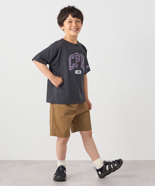 Champion(チャンピオン)の「Champion:〈洗濯機可能〉CPN プリント Tシャツ<KIDS>(Tシャツ/カットソー・キッズ・ナチュラル/ライトブルー/ブラック・120/140/150/130)」の10枚目の写真