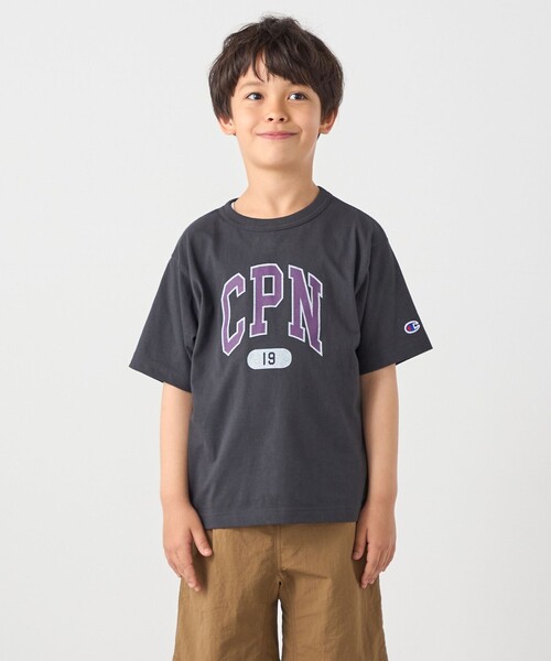 Champion(チャンピオン)の「Champion:〈洗濯機可能〉CPN プリント Tシャツ<KIDS>(Tシャツ/カットソー・キッズ・ナチュラル/ライトブルー/ブラック・120/140/150/130)」の11枚目の写真