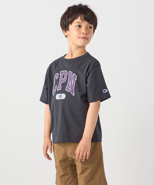 Champion(チャンピオン)の「Champion:〈洗濯機可能〉CPN プリント Tシャツ<KIDS>(Tシャツ/カットソー・キッズ・ナチュラル/ライトブルー/ブラック・120/140/150/130)」の13枚目の写真