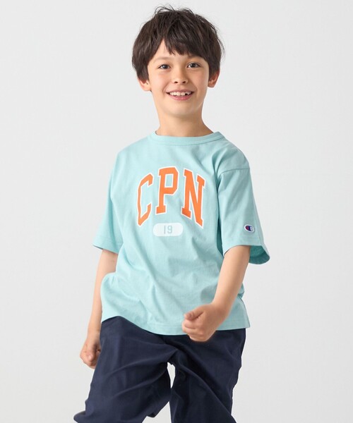 Champion(チャンピオン)の「Champion:〈洗濯機可能〉CPN プリント Tシャツ<KIDS>(Tシャツ/カットソー・キッズ・ナチュラル/ライトブルー/ブラック・120/140/150/130)」の16枚目の写真