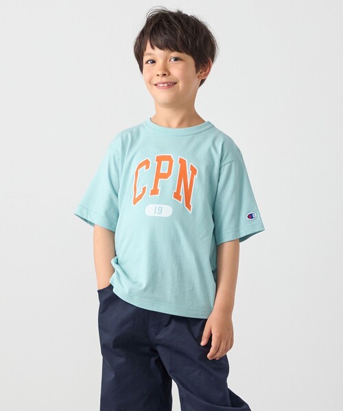 Champion(チャンピオン)の「Champion:〈洗濯機可能〉CPN プリント Tシャツ<KIDS>(Tシャツ/カットソー・キッズ・ナチュラル/ライトブルー/ブラック・120/140/150/130)」の17枚目の写真