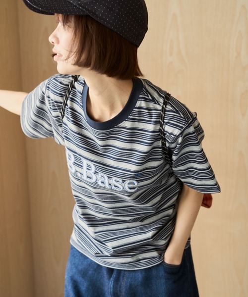 BROKEN BASE(ブロークンベース)の「B.Base Assort Zigzag Patchwork Tee / B.BaseアソートジグザグパッチワークTee(Tシャツ/カットソー・メンズ・ブラック/グレー/カーキ系1/ネイビー/グレー系1/ホワイト/ブラウン系1・SMALL/LARGE/MEDIUM)」の9枚目の写真