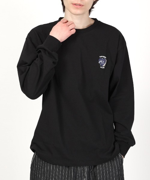 LUXSTYLE(ラグスタイル)の「CRYBABYサガラ刺繍ロンT(Tシャツ/カットソー・メンズ・ホワイト×レッド/ホワイト×ブルー/ブラック×レッド/ブラック×ブルー・L/M)」の4枚目の写真