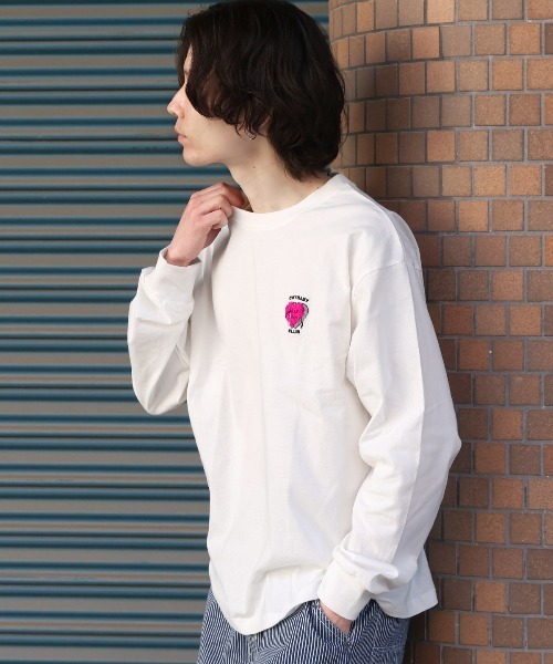 LUXSTYLE(ラグスタイル)の「CRYBABYサガラ刺繍ロンT(Tシャツ/カットソー・メンズ・ホワイト×レッド/ホワイト×ブルー/ブラック×レッド/ブラック×ブルー・L/M)」の10枚目の写真