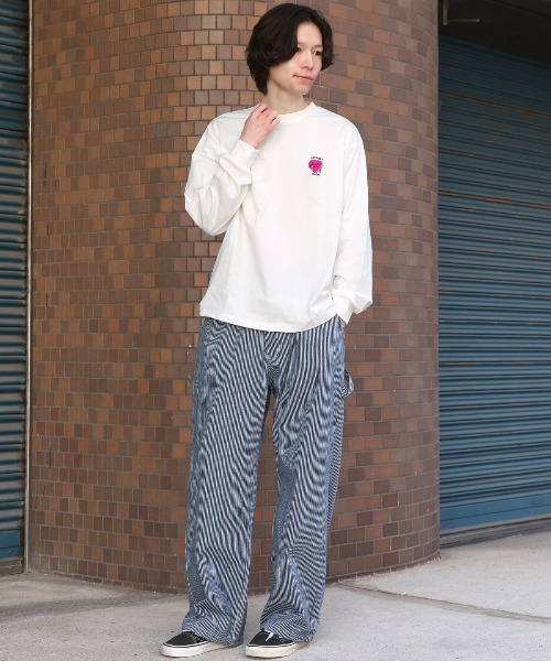 LUXSTYLE(ラグスタイル)の「CRYBABYサガラ刺繍ロンT(Tシャツ/カットソー・メンズ・ホワイト×レッド/ホワイト×ブルー/ブラック×レッド/ブラック×ブルー・L/M)」の11枚目の写真