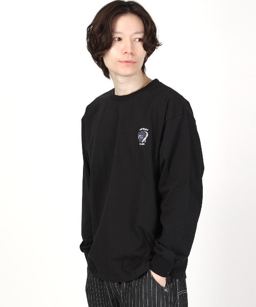 LUXSTYLE(ラグスタイル)の「CRYBABYサガラ刺繍ロンT(Tシャツ/カットソー・メンズ・ホワイト×レッド/ホワイト×ブルー/ブラック×レッド/ブラック×ブルー・L/M)」の12枚目の写真