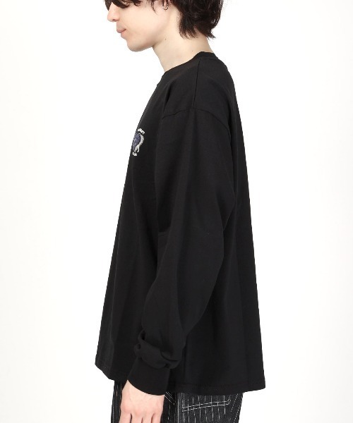 LUXSTYLE(ラグスタイル)の「CRYBABYサガラ刺繍ロンT(Tシャツ/カットソー・メンズ・ホワイト×レッド/ホワイト×ブルー/ブラック×レッド/ブラック×ブルー・L/M)」の14枚目の写真