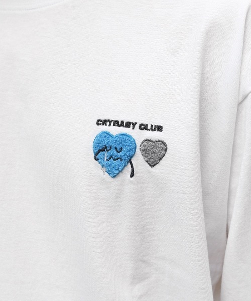 LUXSTYLE(ラグスタイル)の「CRYBABYサガラ刺繍ロンT(Tシャツ/カットソー・メンズ・ホワイト×レッド/ホワイト×ブルー/ブラック×レッド/ブラック×ブルー・L/M)」の17枚目の写真
