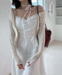 YUGA_YGMC Korean-style Embroidered lace dress