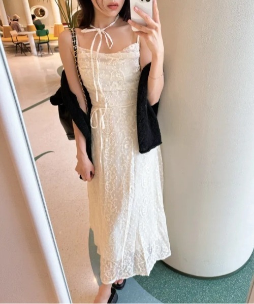 FREE STYLISTS（フリー スタイリスト）の「YUGA_YGMC　　Korean-style　Embroidered lace dress（ワンピース・レディース・ホワイト/オフホワイト・FREE）」の21枚目の写真