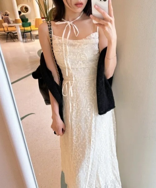 FREE STYLISTS（フリー スタイリスト）の「YUGA_YGMC　　Korean-style　Embroidered lace dress（ワンピース・レディース・ホワイト/オフホワイト・FREE）」の17枚目の写真