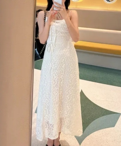 FREE STYLISTS（フリー スタイリスト）の「YUGA_YGMC　　Korean-style　Embroidered lace dress（ワンピース・レディース・ホワイト/オフホワイト・FREE）」の15枚目の写真