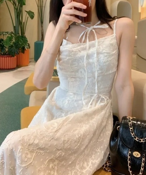 FREE STYLISTS（フリー スタイリスト）の「YUGA_YGMC　　Korean-style　Embroidered lace dress（ワンピース・レディース・ホワイト/オフホワイト・FREE）」の20枚目の写真