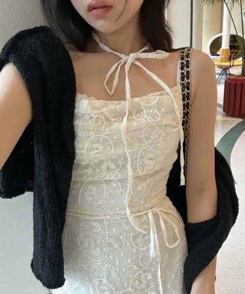 FREE STYLISTS（フリー スタイリスト）の「YUGA_YGMC　　Korean-style　Embroidered lace dress（ワンピース・レディース・ホワイト/オフホワイト・FREE）」の14枚目の写真