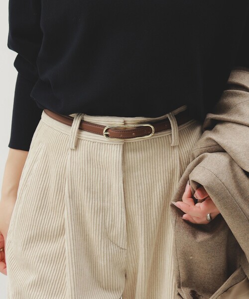 Demi-Luxe BEAMS(デミルクス ビームス)の「PUNTI. / OVAL ベルト(ベルト・レディース・ブラック/ダークブラウン・ONE SIZE)」の2枚目の写真