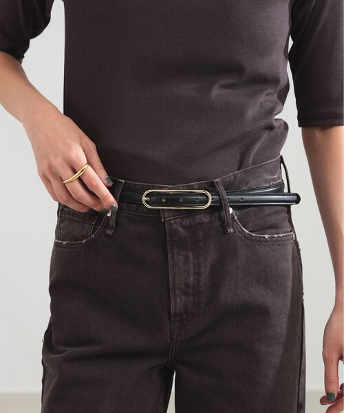 Demi-Luxe BEAMS(デミルクス ビームス)の「PUNTI. / OVAL ベルト(ベルト・レディース・ブラック/ダークブラウン・ONE SIZE)」の1枚目の写真