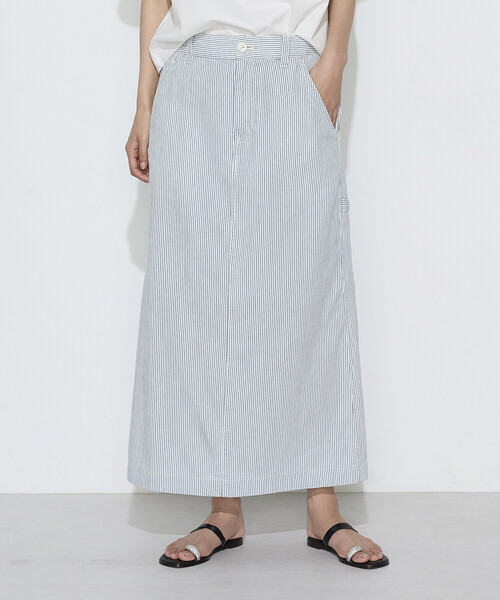 COMME CA Wardrobe(コムサワードローブ)の「ヒッコリー スカート(スカート・レディース・ホワイト/インディゴブルー・11号/9号)」の2枚目の写真