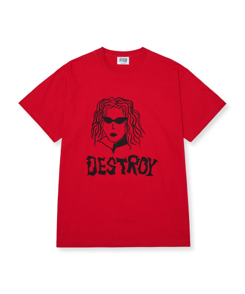 THE SCOT WRECK(ザ スコットレック)の「DESTROY GIRL(Tシャツ/カットソー・メンズ・レッド・SMALL/MEDIUM/LARGE/X-LARGE)」の1枚目の写真