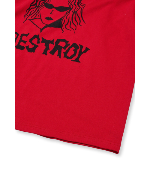 THE SCOT WRECK(ザ スコットレック)の「DESTROY GIRL(Tシャツ/カットソー・メンズ・レッド・SMALL/MEDIUM/LARGE/X-LARGE)」の4枚目の写真
