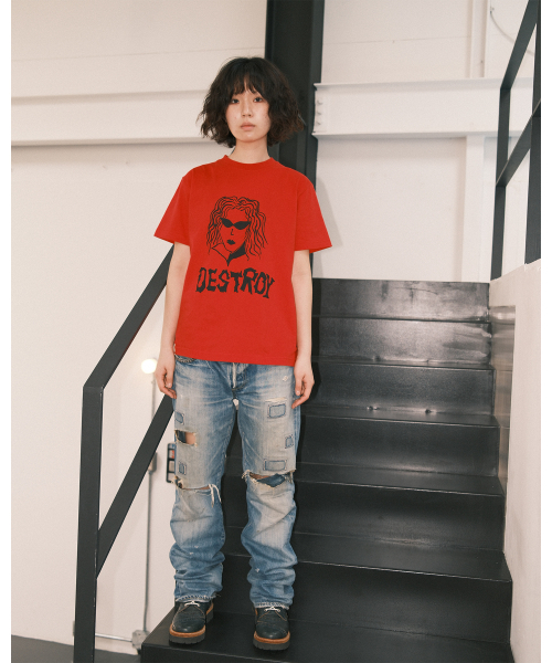 THE SCOT WRECK(ザ スコットレック)の「DESTROY GIRL(Tシャツ/カットソー・メンズ・レッド・SMALL/MEDIUM/LARGE/X-LARGE)」の6枚目の写真