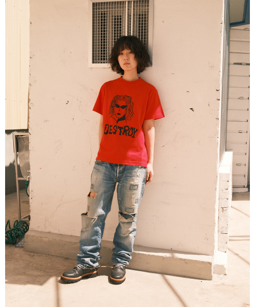 THE SCOT WRECK(ザ スコットレック)の「DESTROY GIRL(Tシャツ/カットソー・メンズ・レッド・SMALL/MEDIUM/LARGE/X-LARGE)」の8枚目の写真