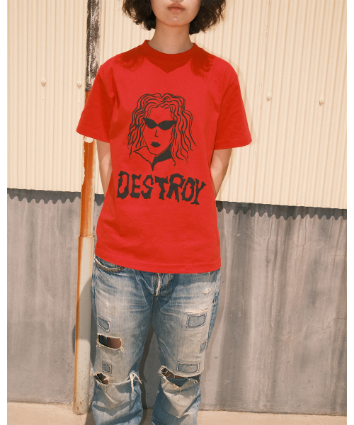THE SCOT WRECK(ザ スコットレック)の「DESTROY GIRL(Tシャツ/カットソー・メンズ・レッド・SMALL/MEDIUM/LARGE/X-LARGE)」の9枚目の写真