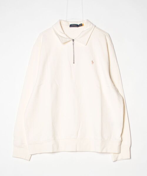 POLO RALPH LAUREN（ポロ ラルフ ローレン）の「ループバック フリース クォータージップ スウェットシャツ（スウェット・メンズ・ナチュラル・S/M/L/XXL/XS/XL）」の6枚目の写真
